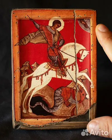 Икона деревянная. "Святой Георгий Победоносец" 15