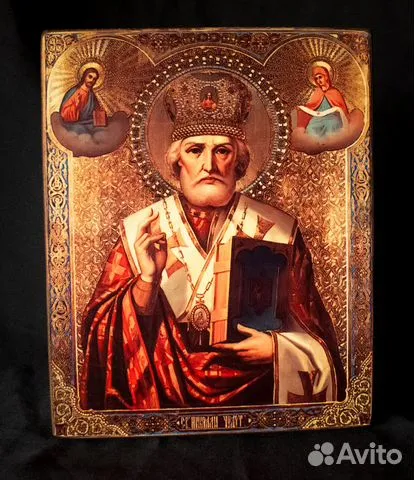 Святой Николай с Иисусом и Богоматерью