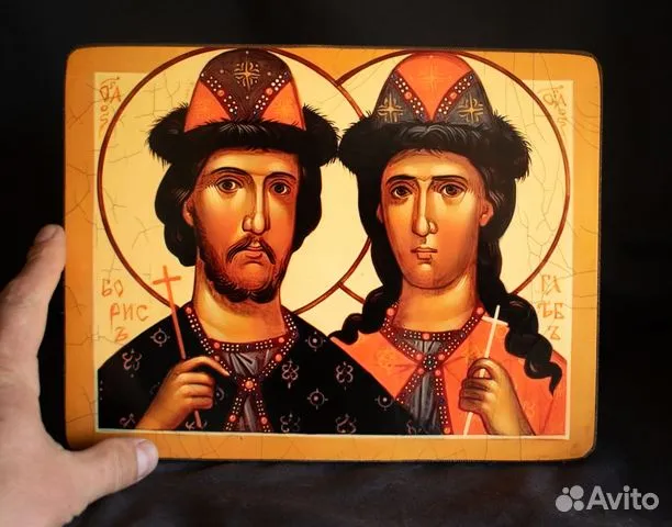 Икона святых Бориса и Глеба