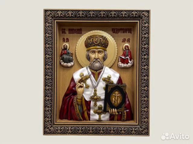 Святой Николай Чудотворец икона из дерева