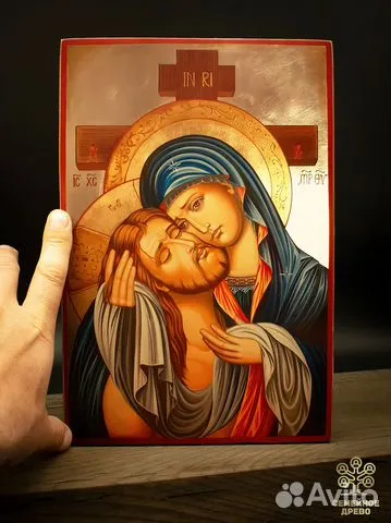 Деревянная икона Богоматери "Не рыдай Мене, Мати"