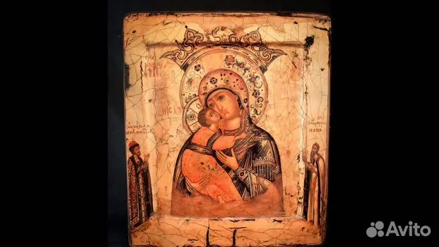 Икона деревянная "Богоматерь Волоколамская"