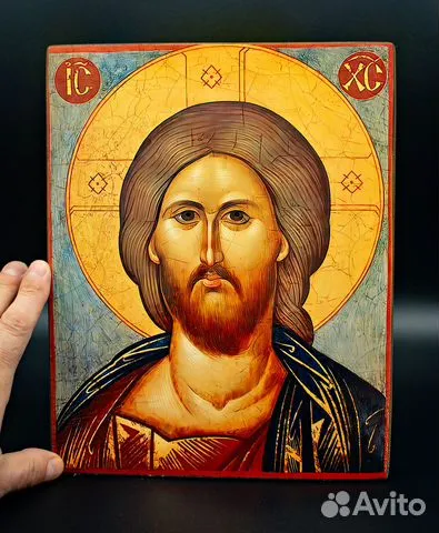 Икона "Христос Вседержитель" дерево, ручная работа
