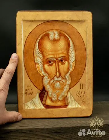 Икона Святого Николая. Дерево