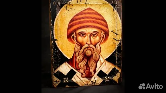 Икона авторская "Св. Спиридон Тримифунтский"