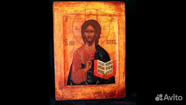 Икона "Христос Пантократор" дерево, ручная работа