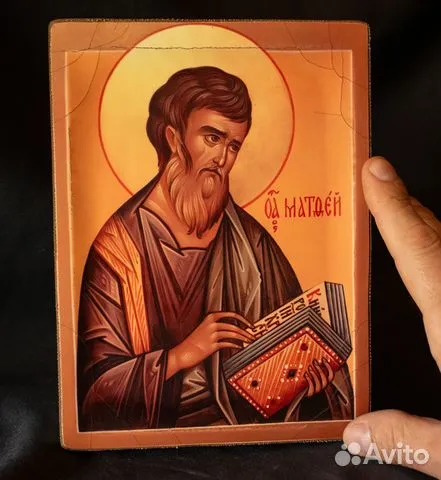 Икона деревянная "Святой Апостол Матвей"