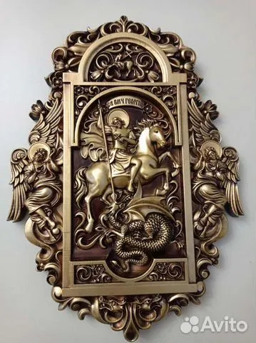 Резная Икона Георгий Победоносец